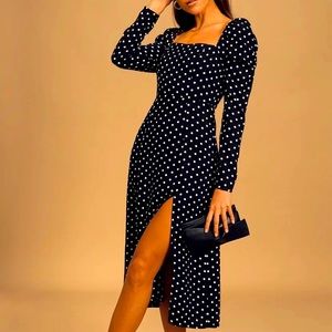 LULU’S Polka dot dress.